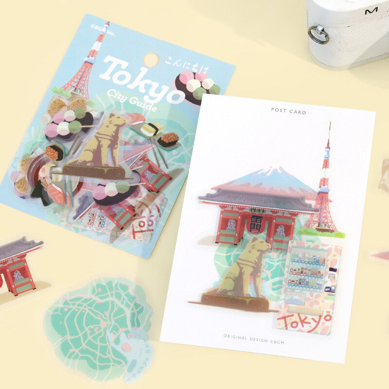 BGM Clear Flake Stickers - Tokyo