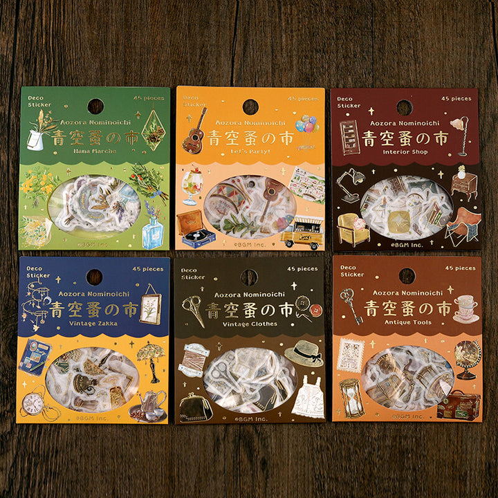 BGM Flake Stickers - Aozora Nominoichi Series - Interior Design Shop