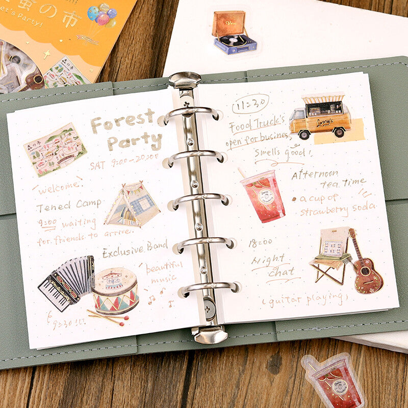 BGM Flake Stickers - Aozora Nominoichi Series - Let's Party