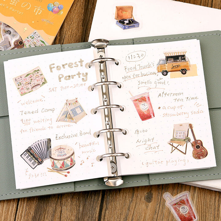 BGM Flake Stickers - Aozora Nominoichi Series - Let's Party