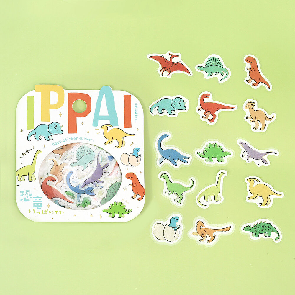 BGM Flake Stickers - Ippai Series - Dinosaurs