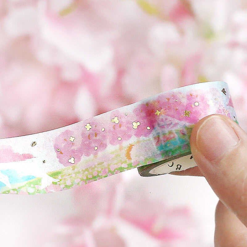 BGM Washi Tape - Pink Garden of Dreams