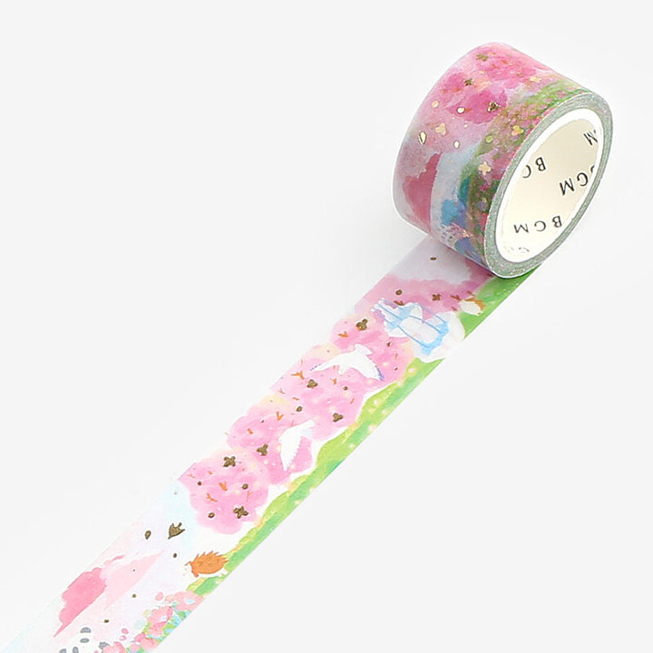 BGM Washi Tape - Pink Garden of Dreams