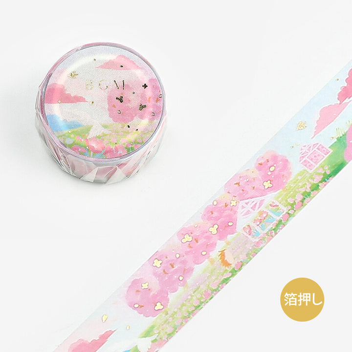 BGM Washi Tape - Pink Garden of Dreams