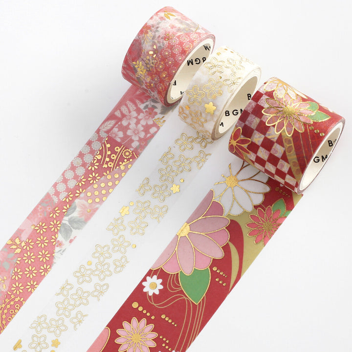BGM Kimono Series Washi Tape Sets - Choose from 4 Designs