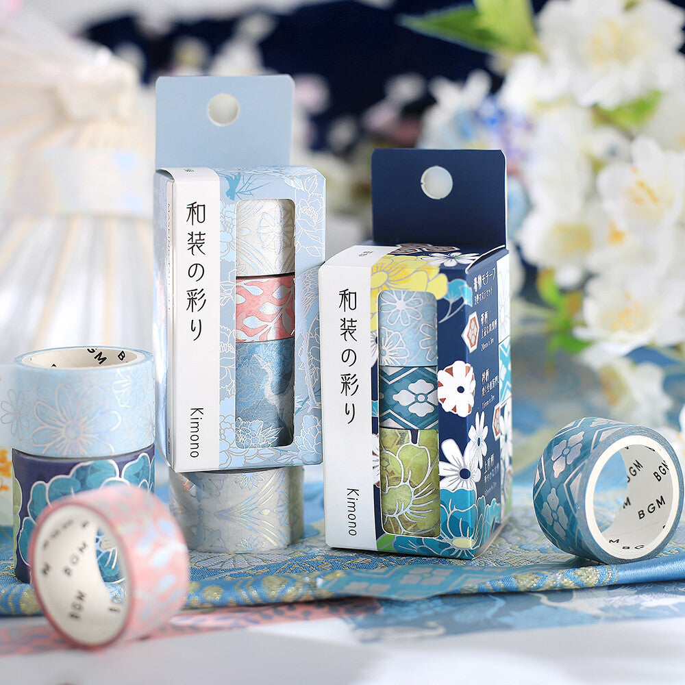 BGM Kimono Series Washi Tape Sets - Choose from 4 Designs