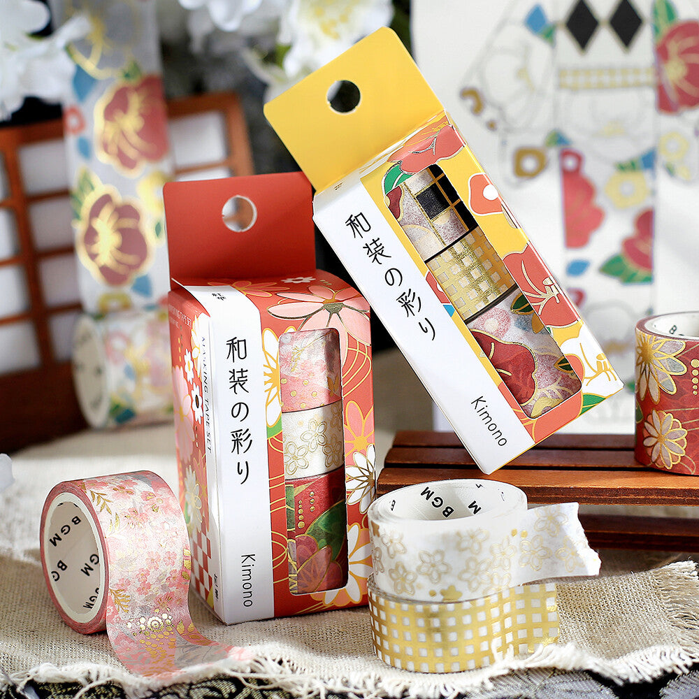 BGM Kimono Series Washi Tape Sets - Choose from 4 Designs