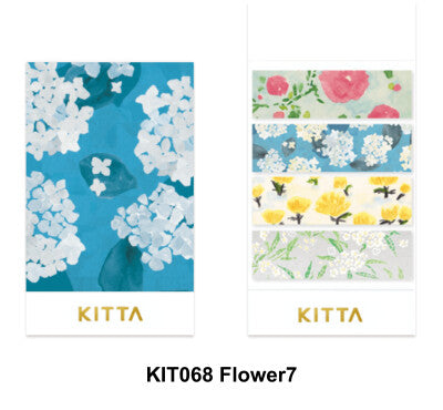 KITTA Basic Series Washi Tape Pack - Flowers #7