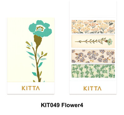 KITTA Basic Series Washi Tape Pack - Flowers #4