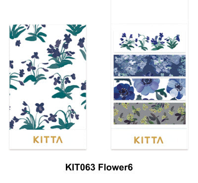 KITTA Basic Series Washi Tape Pack - Flowers #6