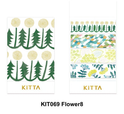 KITTA Basic Series Washi Tape Pack - Flowers #8