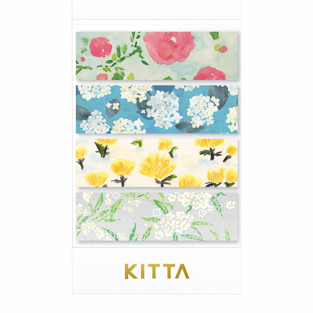 KITTA Basic Series Washi Tape Pack - Flowers #7