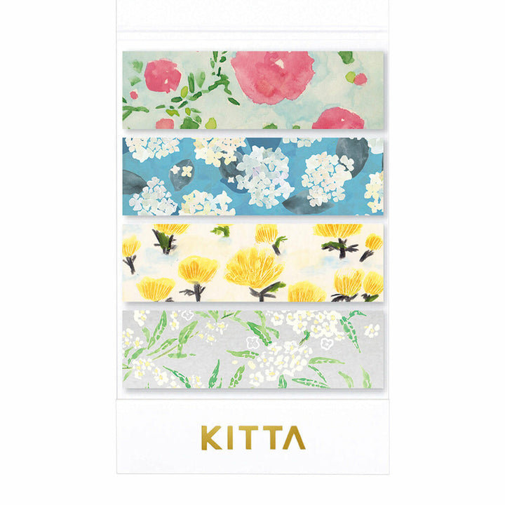 KITTA Basic Series Washi Tape Pack - Flowers #7