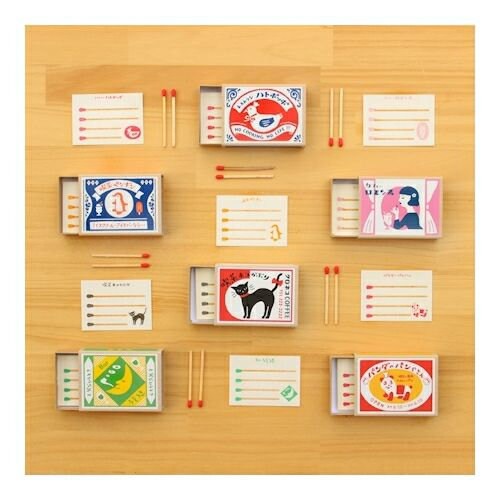 Furukawa Paper Works - Retro Match Box Mini Note Paper - Penguin