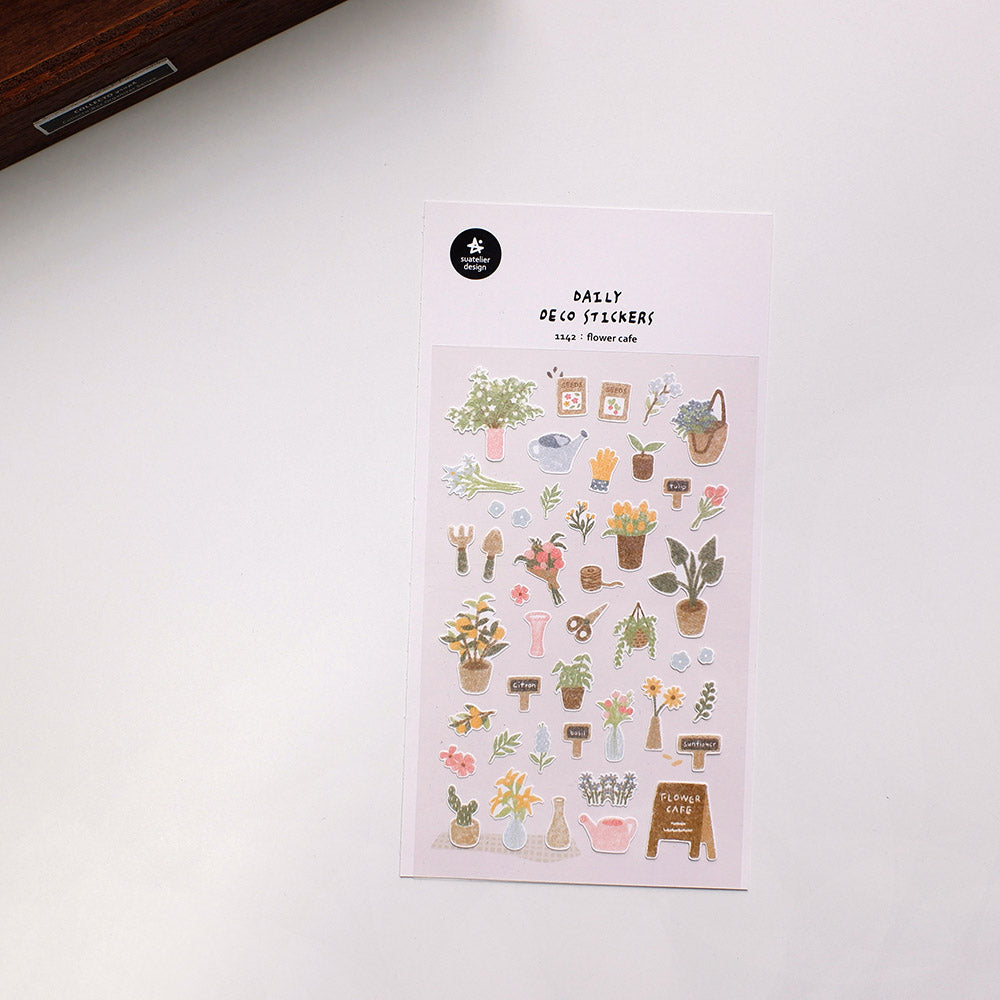 Suatelier Sticker Pack - Flower Cafe #1142