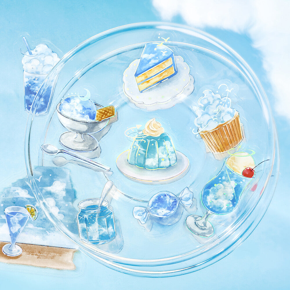 BGM Flake Stickers - Cafe a la Mode Series - Blue Sky