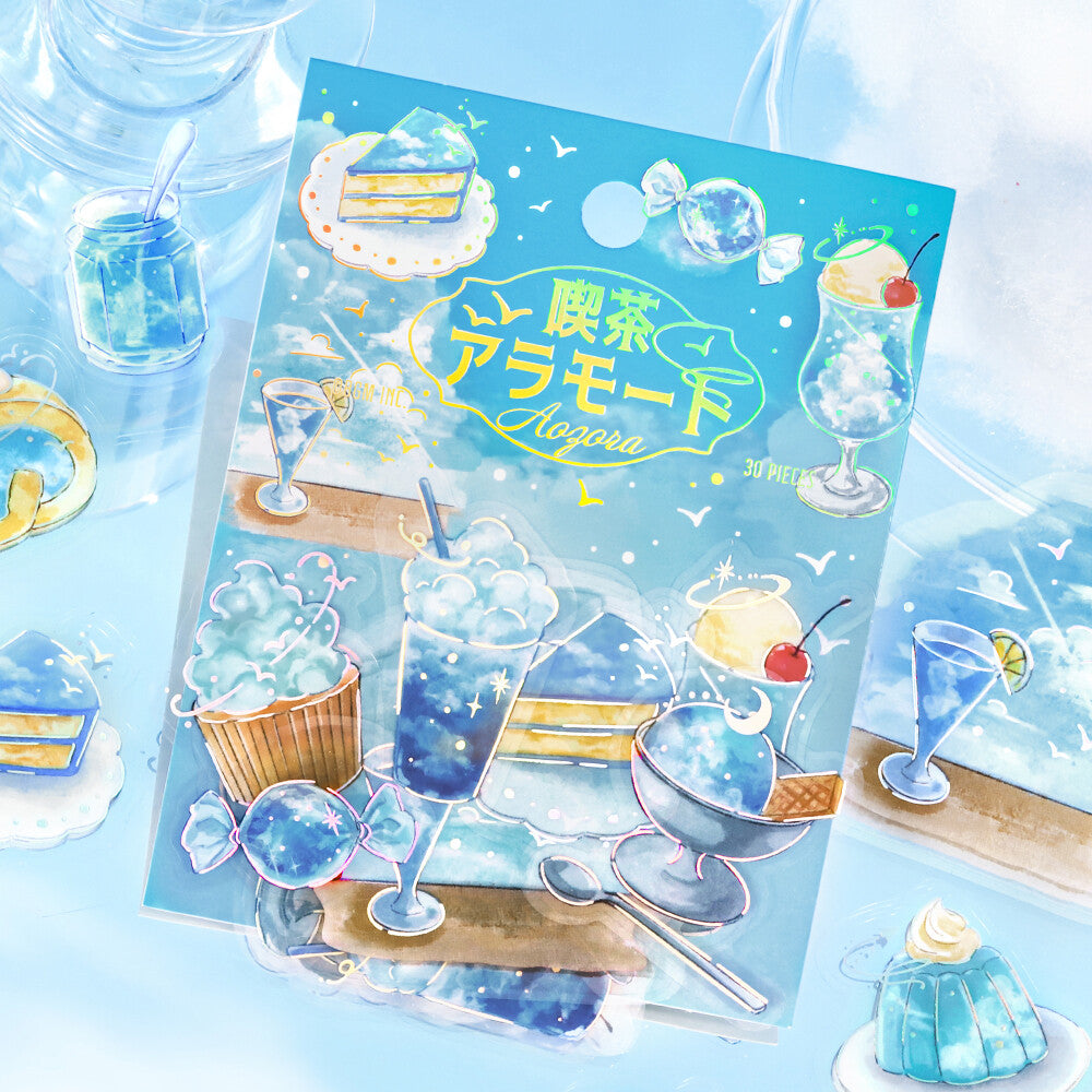 BGM Flake Stickers - Cafe a la Mode Series - Blue Sky