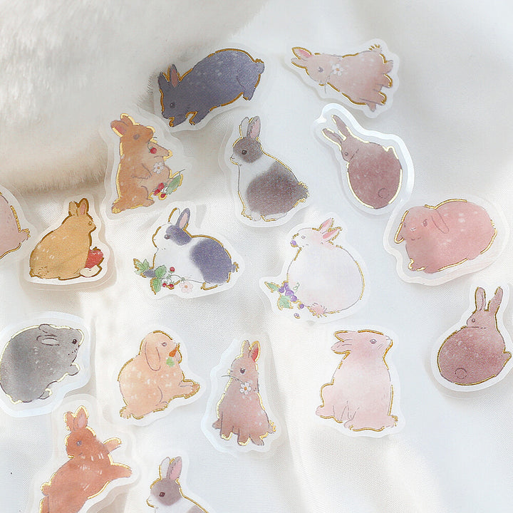 BGM Flake Stickers - Ippai Series - Rabbits