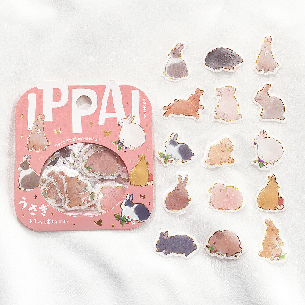 BGM Flake Stickers - Ippai Series - Rabbits