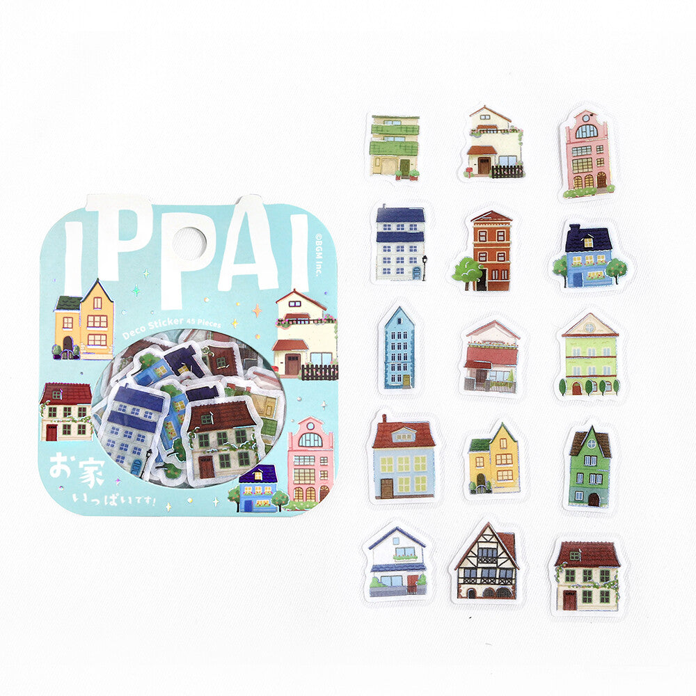 BGM Flake Stickers - Ippai Series - Houses
