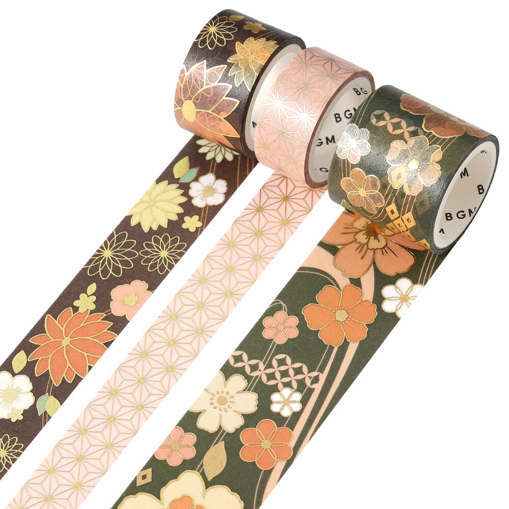 BGM Kimono Series Washi Tape Sets Vol. 2 - Choose from 4 Designs