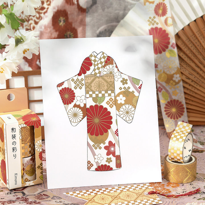 BGM Kimono Series Washi Tape Sets Vol. 2 - Choose from 4 Designs