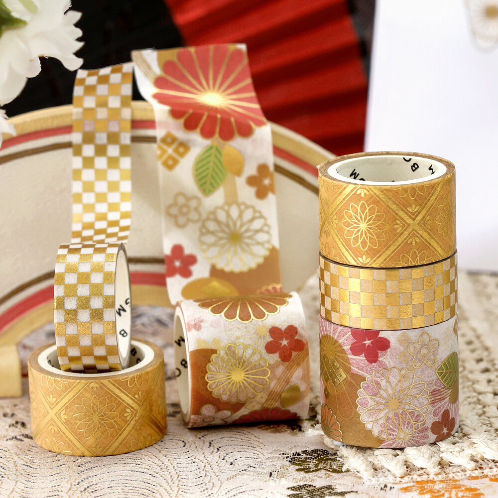 BGM Kimono Series Washi Tape Sets Vol. 2 - Choose from 4 Designs