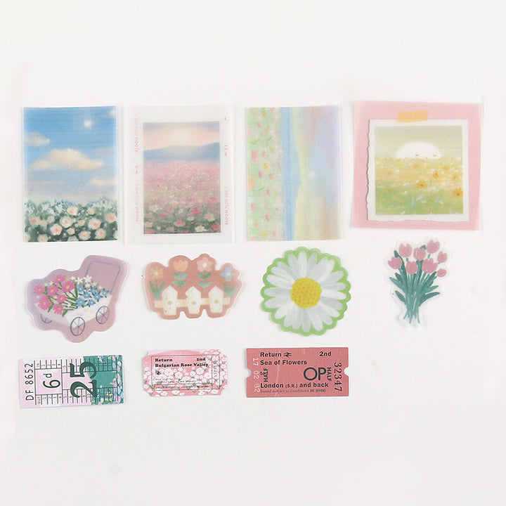 BGM Travel Diary Stickers - Flowers