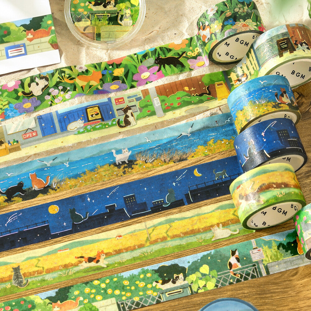 BGM Washi Tape - The Cat's Journey Series - Wheat Fields