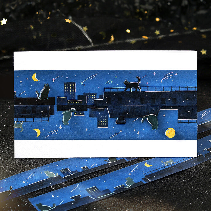 BGM Washi Tape - The Cat's Journey Series - Night Sky