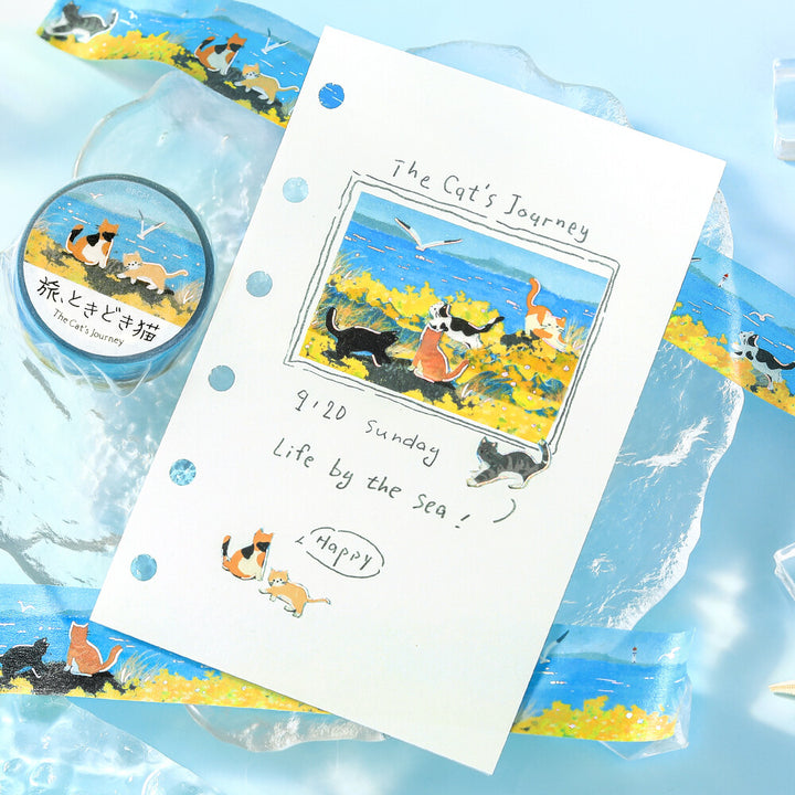 BGM Washi Tape - The Cat's Journey Series - Seaside