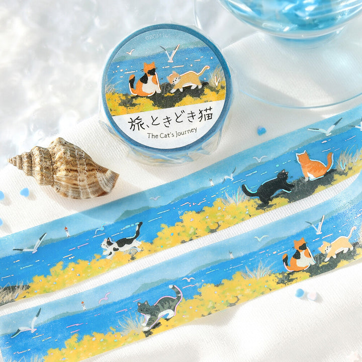 BGM Washi Tape - The Cat's Journey Series - Seaside