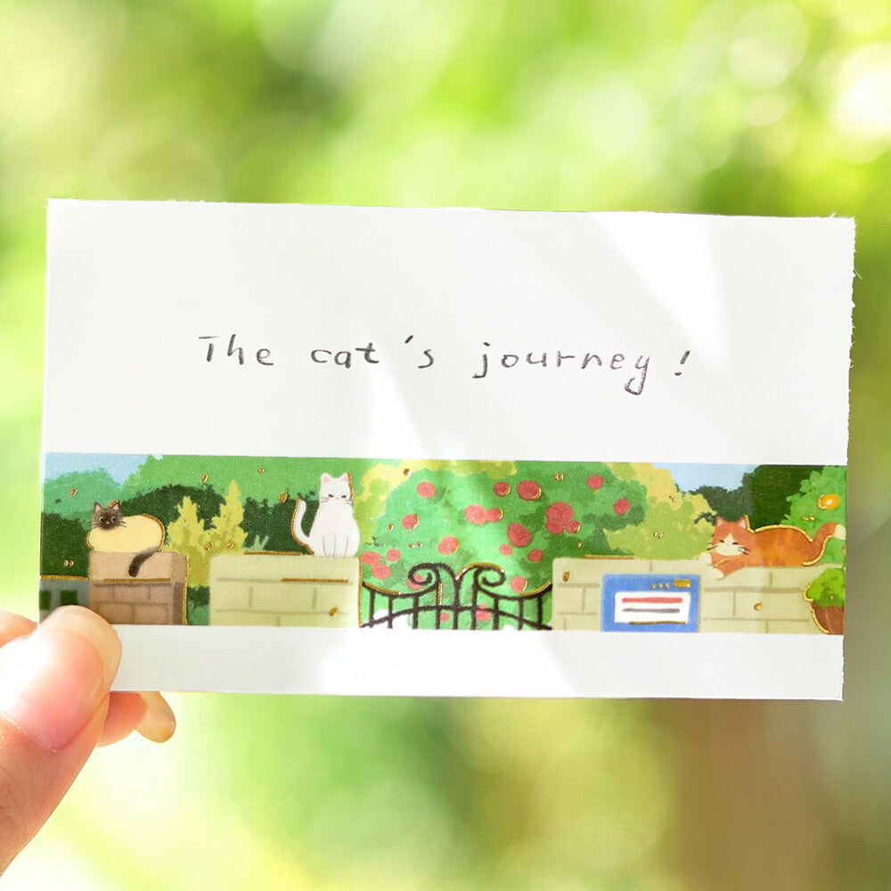 BGM Washi Tape - The Cat's Journey Series - Sunlit Garden