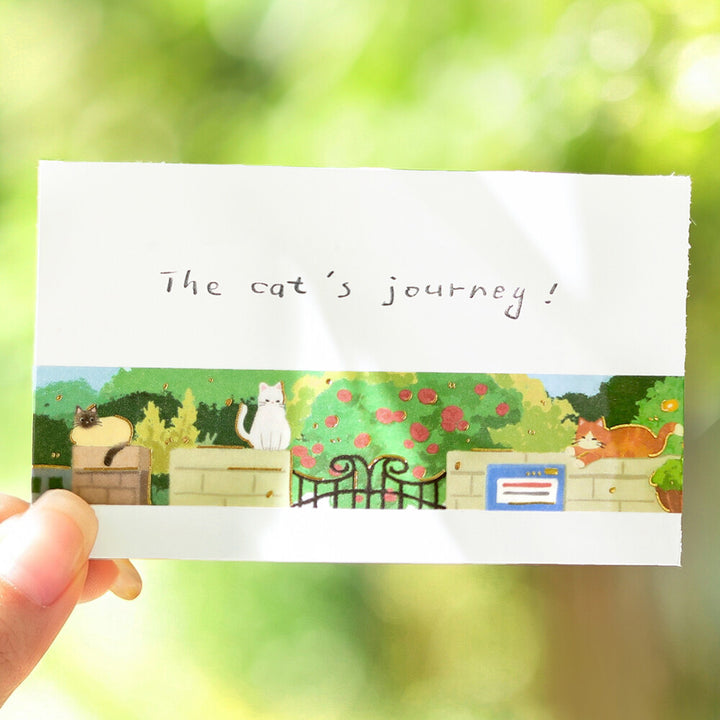 BGM Washi Tape - The Cat's Journey Series - Sunlit Garden