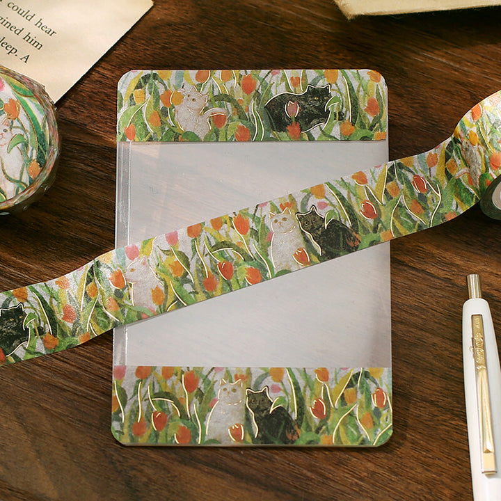 BGM Washi Tape - Cats in Tulip Field