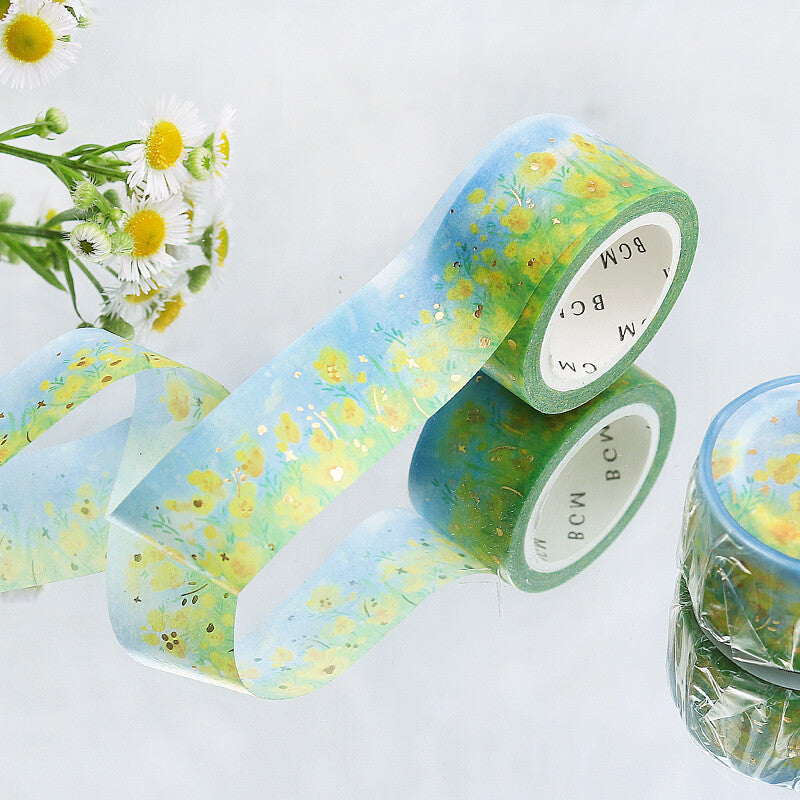 BGM Washi Tape - Yellow Flower Field