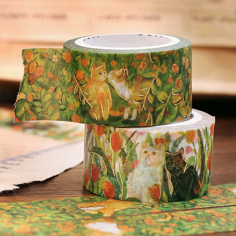 BGM Washi Tape - Cats in Tulip Field