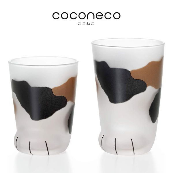 Coconeco Cat Paw Glass - Parent / Child Gift Set - Calico