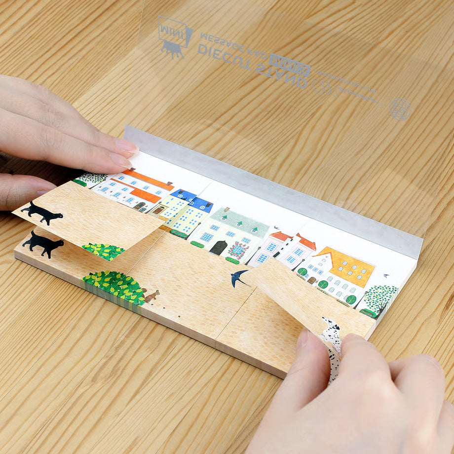 Marumo Die-Cut Memo Pad - Mini 3 Series - Cobblestone Street