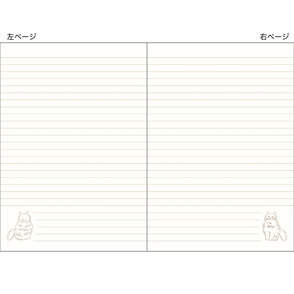 El Commun Miyuki Matsuo A5 Notebook - Ginger Tabby Cat