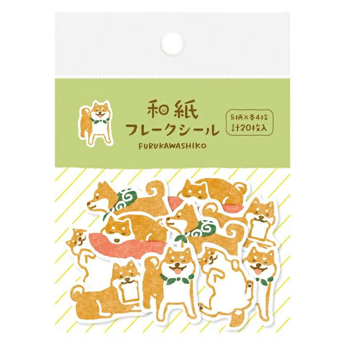 Furukawa Paper Works - Flake Stickers - Shiba Inu