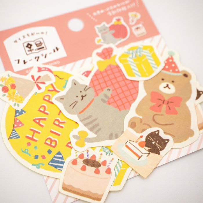 Furukawa Paper Works - Flake Stickers - Birthday
