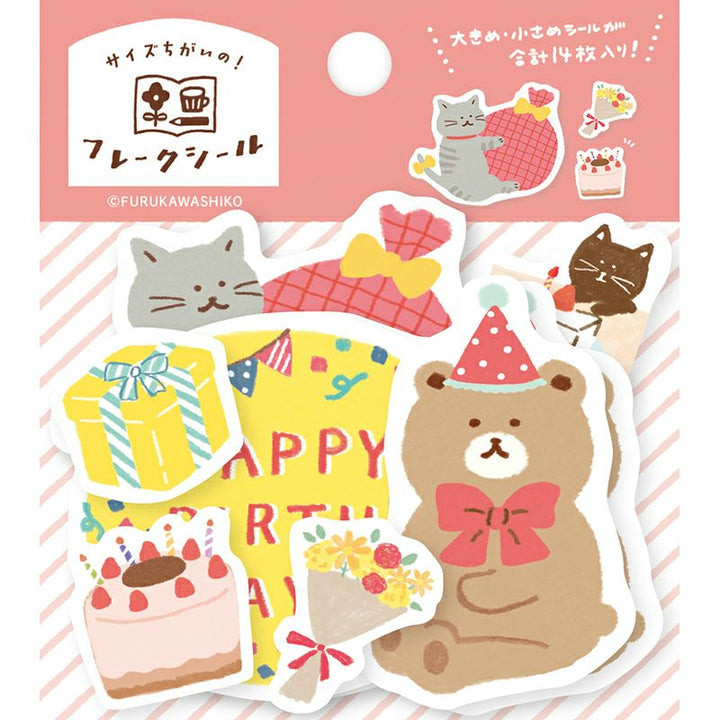 Furukawa Paper Works - Flake Stickers - Birthday