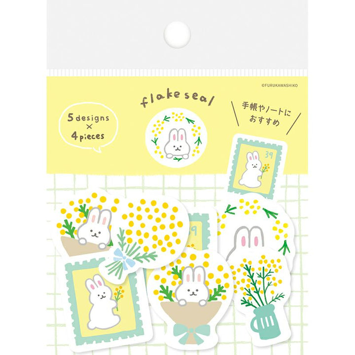 Furukawa Paper Works - Limited Edition Flake Stickers - Mimosa Bunny