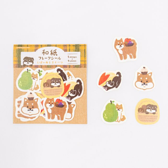Furukawa Paper - Autumn Limited Edition Flake Stickers - Shiba Inu