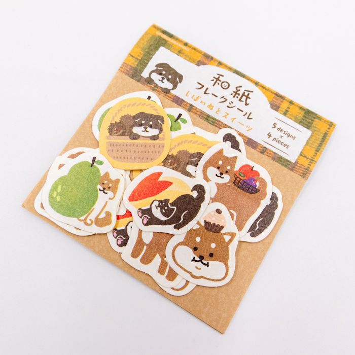 Furukawa Paper - Autumn Limited Edition Flake Stickers - Shiba Inu
