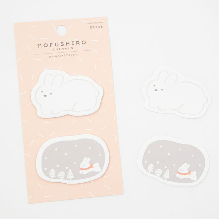 Furukawa Paper Works - Mofushiro Sticky Notes - Rabbit