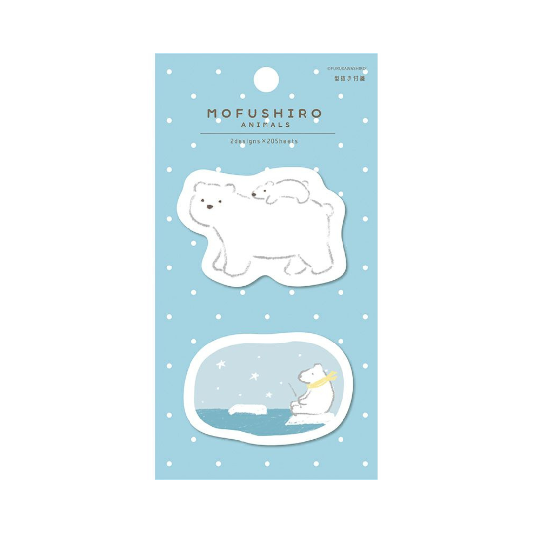 Furukawa Paper Works - Mofushiro Sticky Notes - Polar Bear