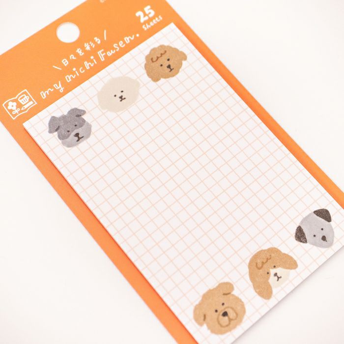 Furukawa Paper Works - Vertical Sticky Notes - Dog Faces