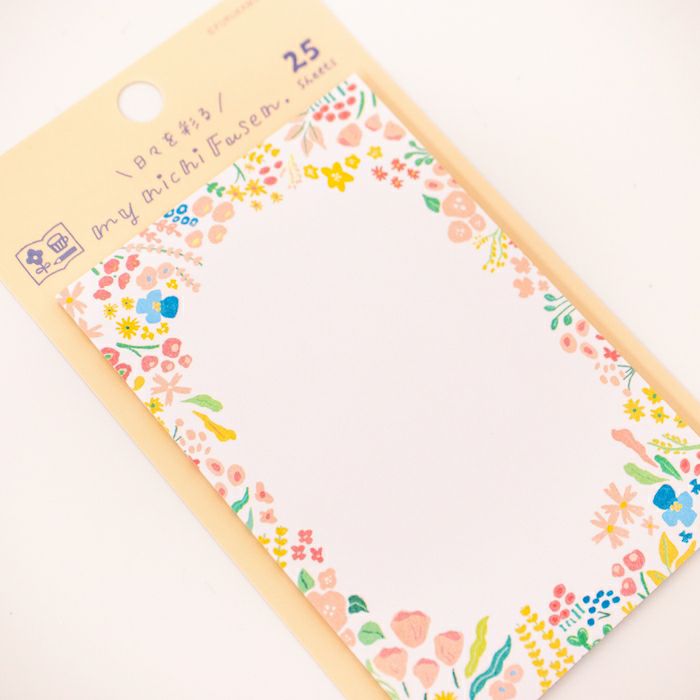 Furukawa Paper Works - Vertical Sticky Notes - Flowers